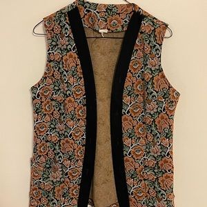 Vintage floral vest